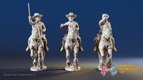 CSA cavalry galloping command miniature figures variant 1
