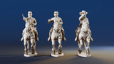 CSA cavalry galloping command miniature figures variant 2 rear view