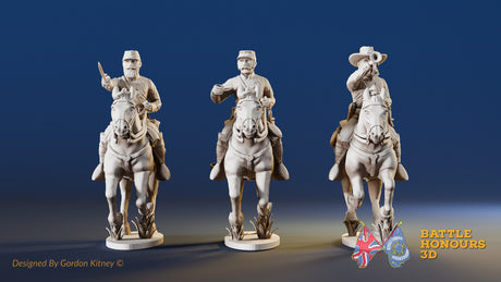 CSA cavalry galloping command miniature figures variant 2