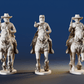 CSA cavalry galloping pistol miniature figures rear view