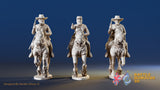 CSA cavalry galloping pistol miniature figures