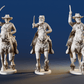 CSA cavalry galloping swords miniature figures rear view