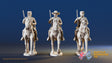 CSA cavalry trotting carbines miniature figures