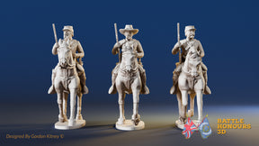 CSA cavalry trotting carbines miniature figures
