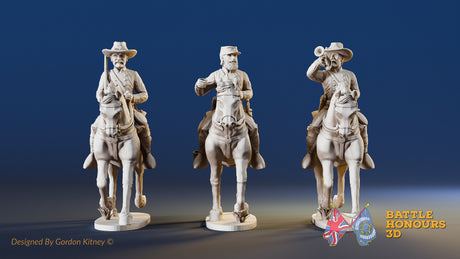 CSA cavalry trotting command miniature figures variant 1