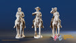 CSA cavalry trotting command miniature figures variant 2