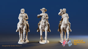 CSA cavalry trotting command miniature figures variant 2
