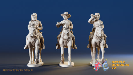 CSA cavalry trotting command miniature figures variant 2