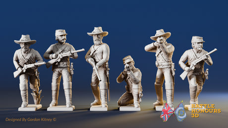 CSA dismounted skirmish miniature figures