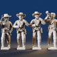 CSA dismounted skirmish command miniature figures rear view