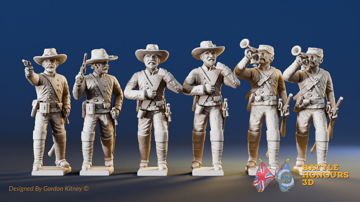 CSA dismounted skirmish command miniature figures