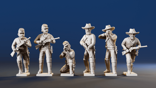CSA dismounted cavalry skirmishers forage cap rear view