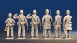 Confederate Zouave firing line command rear view