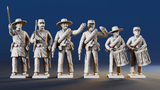 CSA firing line command miniature figures rear view