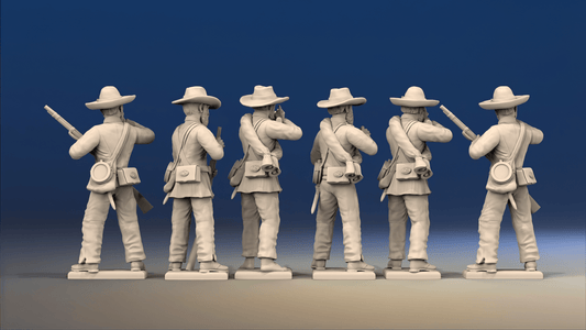CSA firing line miniature figures variant 1 rear view