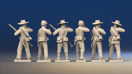 CSA firing line miniature figures variant 2 rear view