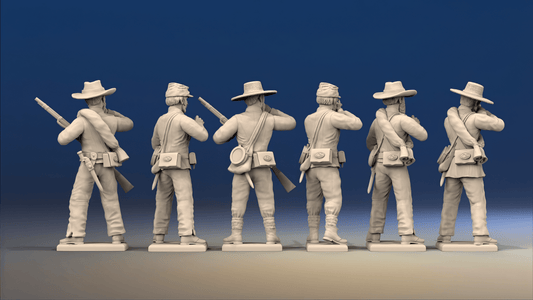 CSA firing line miniature figures variant 2 rear view