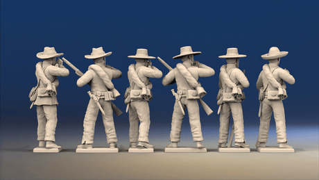 CSA firing line miniature figures variant 6 rear view