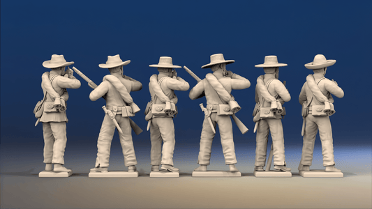 CSA firing line miniature figures variant 6 rear view