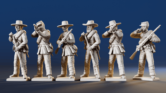 CSA firing line miniature figures variant 7 rear view
