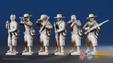 CSA Zouave firing line miniature figures