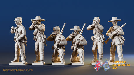 Confederate infantry skirmish figures, variant 10