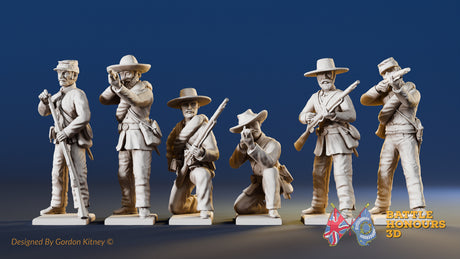Confederate infantry skirmish figures, variant 4
