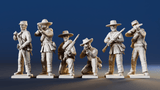 CSA infantry skirmish miniature figures variant 5 rear view