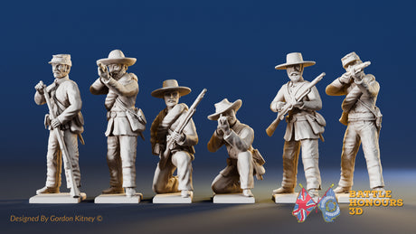 Confederate infantry skirmish figures, variant 5