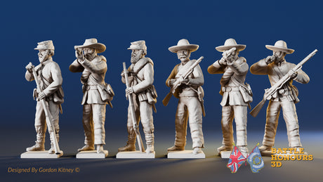 Confederate infantry skirmish figures, variant 6