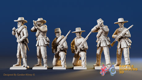 Confederate infantry skirmish figures, variant 7
