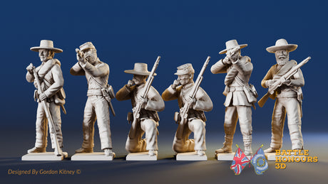 Confederate infantry skirmish figures, variant 8