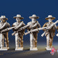 Confederate infantry skirmishing advancing figures in hats