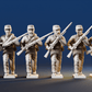 CSA skirmishing advancing kepi miniature figures rear view