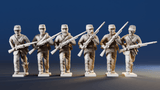 CSA skirmishing advancing kepi miniature figures rear view