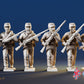 Confederate infantry skirmishing advancing figures in kepis