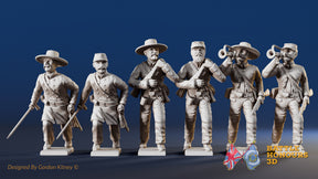 Confederate infantry skirmishing command figures