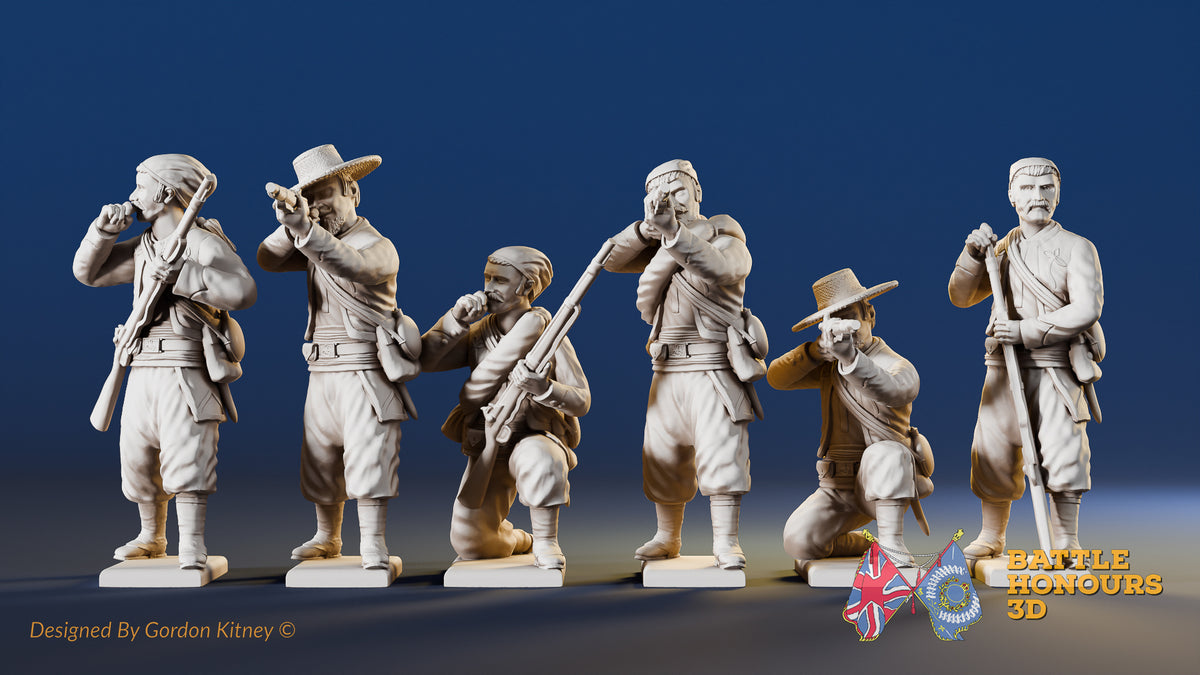 Confederate Zouave infantry skirmishing figures, variant 1