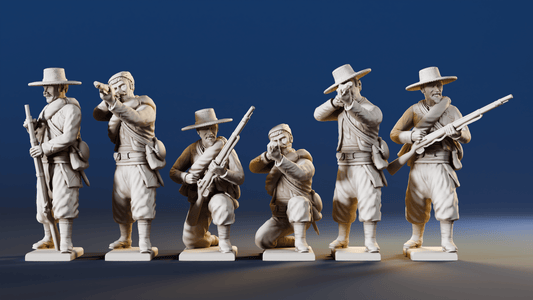 CSA skirmishing Zouave miniature figures variant 2 rear view
