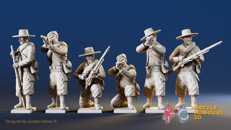Confederate Zouave infantry skirmishing figures, variant 2