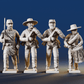 CSA right shoulder shift marching infantry command rear view