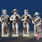 Confederate right shoulder shift marching infantry command figures