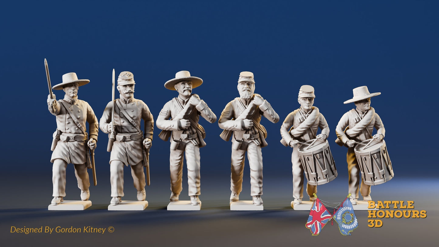 CSA- Right Shoulder Shift March Infantry Command Forage Mixed