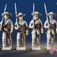 Confederate right shoulder shift marching infantry in hats, variant 2