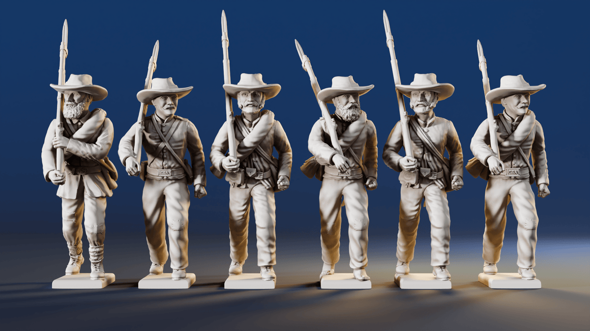 CSA right shoulder shift marching infantry hats variant 4 rear view