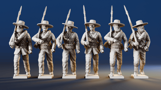 CSA right shoulder shift marching infantry hats variant 5 rear view