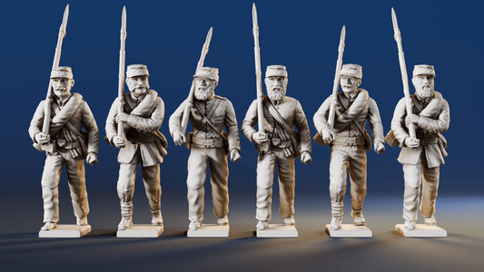 CSA right shoulder shift marching infantry hats variant 9 rear view