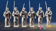 Confederate right shoulder shift marching infantry in hats, variant 9