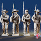 Confederate right shoulder shift marching infantry with mixed headdress, variant 1