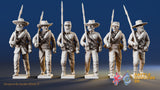 Confederate right shoulder shift marching infantry with mixed headdress, variant 2
